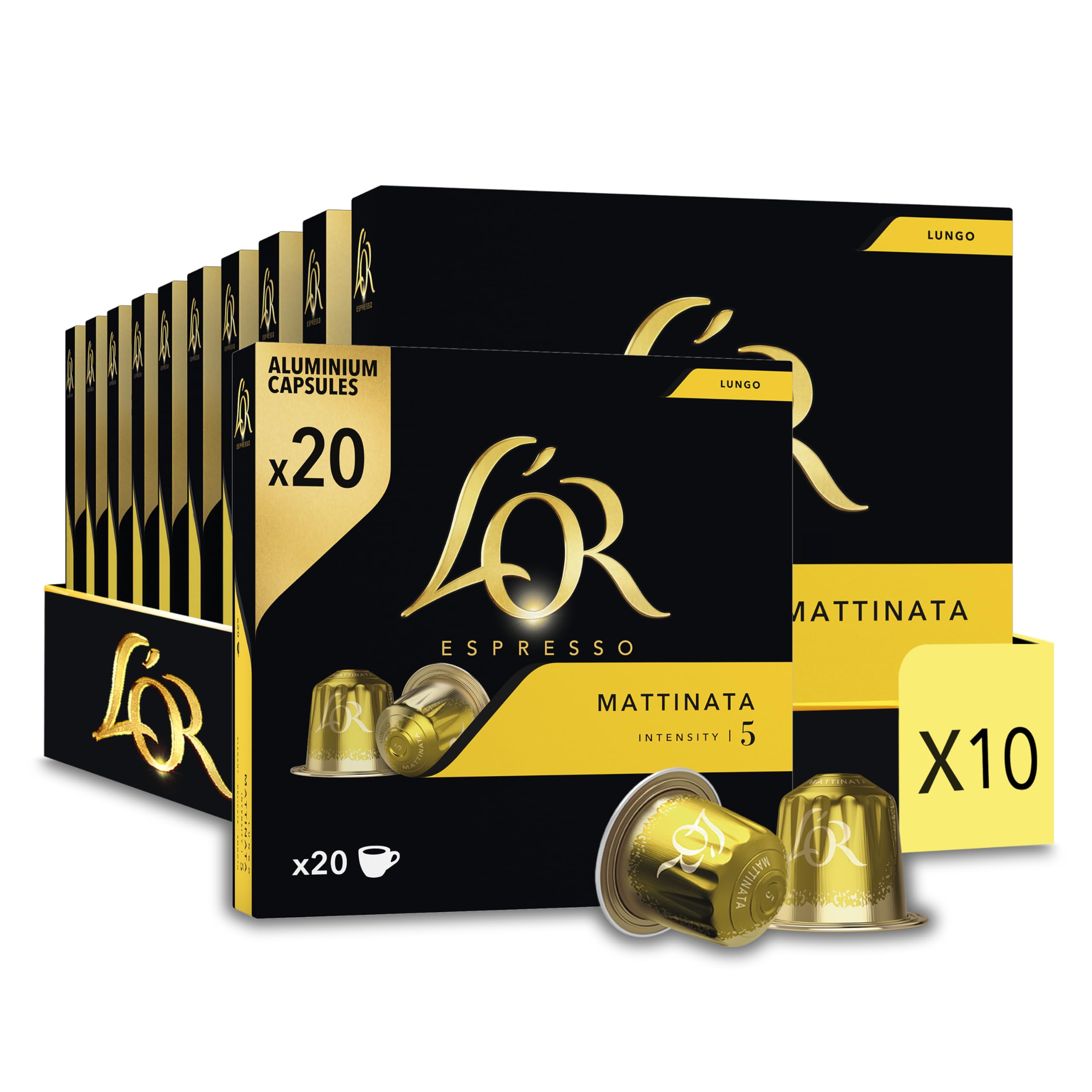 L'Or Espresso Café - 200 Capsules Lungo Mattinata Intensité 5