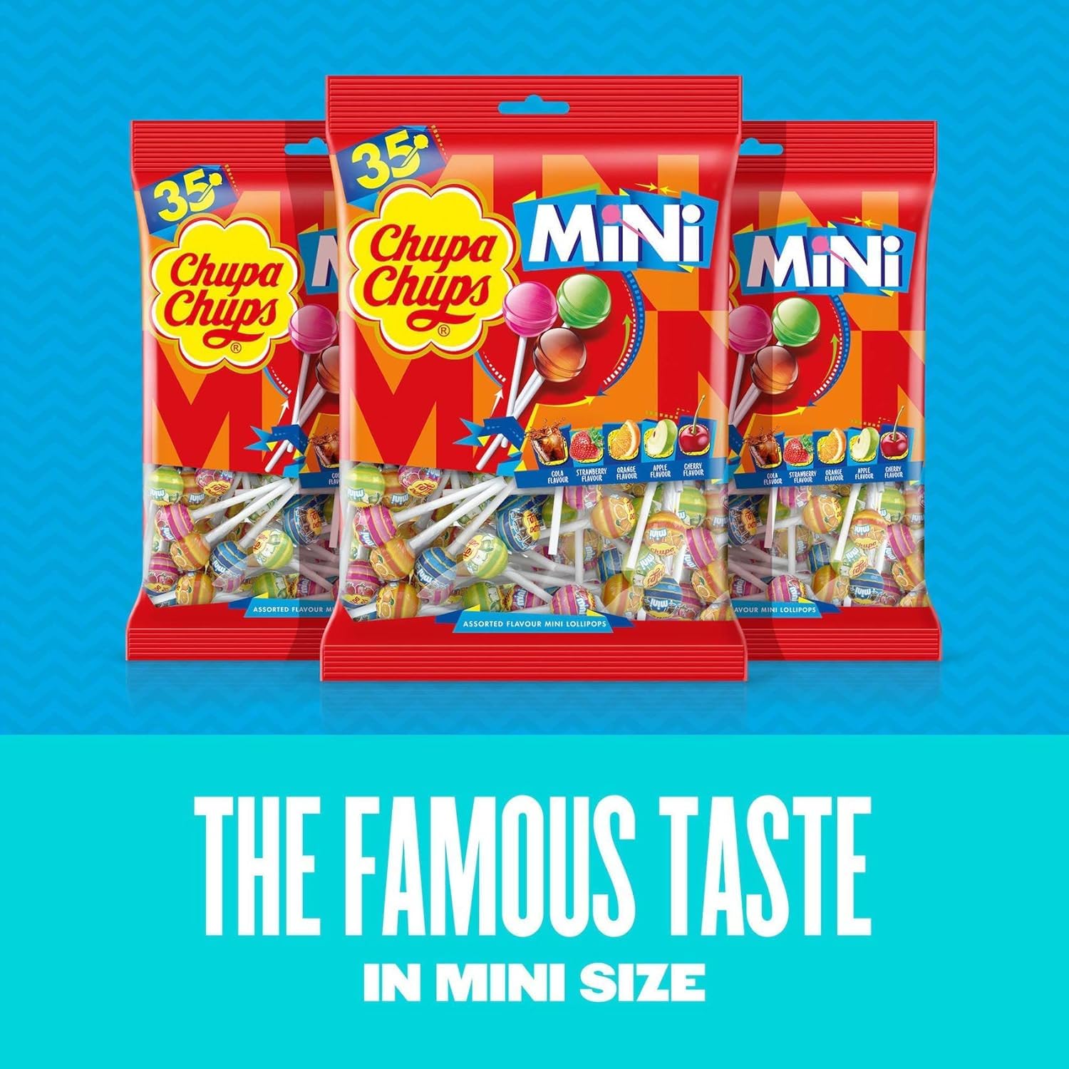 Chupa Chup Mini Lollipops, Assorted Flavours, 35 Pieces 210 Gram - Image 5 thumbnail