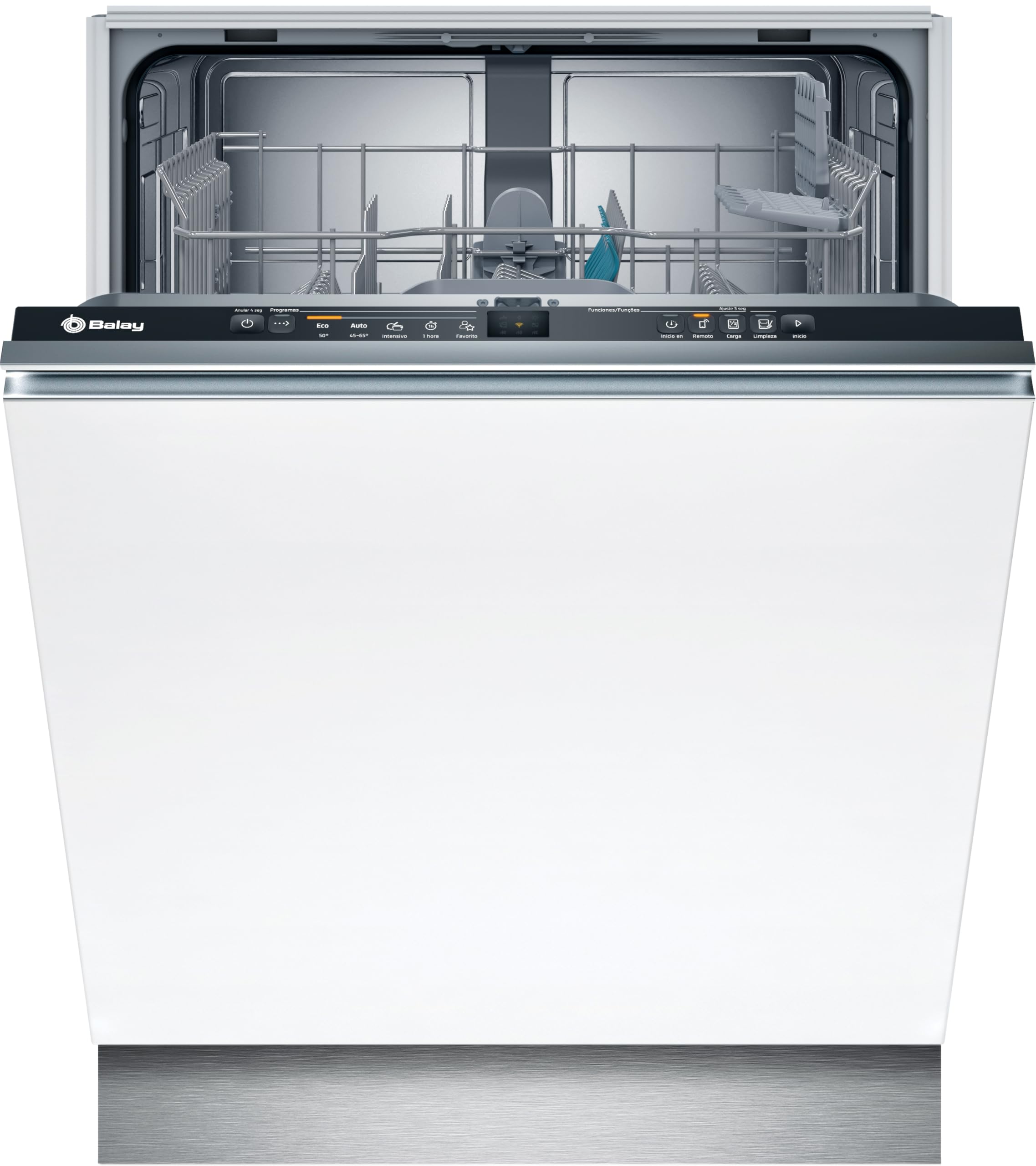 Balay Lavastoviglie Integrabile, 60 cm, Motore ExtraSilenzio, Programma Automatico, Grigio, 3VF5012NP