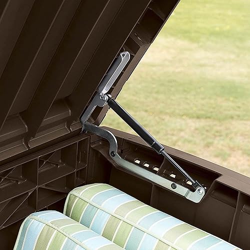 Miniatura 10 de Keter Borneo Caja de resina de 110 galones organización y almacenamiento para muebles de patio cojines de exterior almohadillas herramientas de