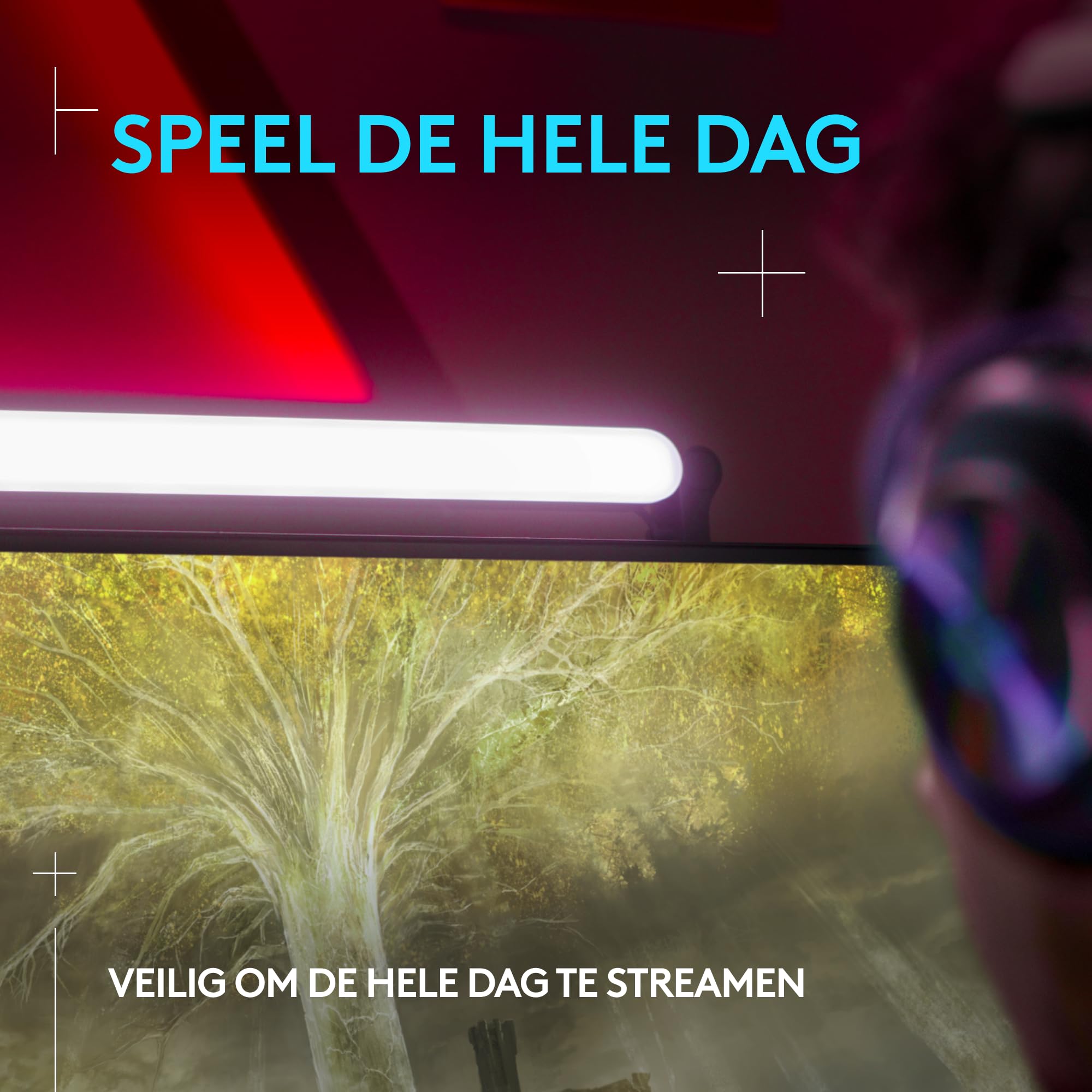 Logitech G Litra Beam premium gaminghoofdlamp met ledverlichting (grafiet) | TrueSoft-technologie, verstelbare bureaubevestiging, instellingen helderheid en kleurtemperatuur, bedieningsapp, pc/Mac
