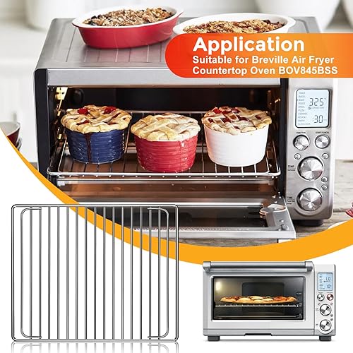 Miniatura 3 de Estante inteligente para horno para freidora de aire Breville, horno de encimera BOV845BSS, 14 x 11.6 pulgadas, accesorios de freidora de aire de