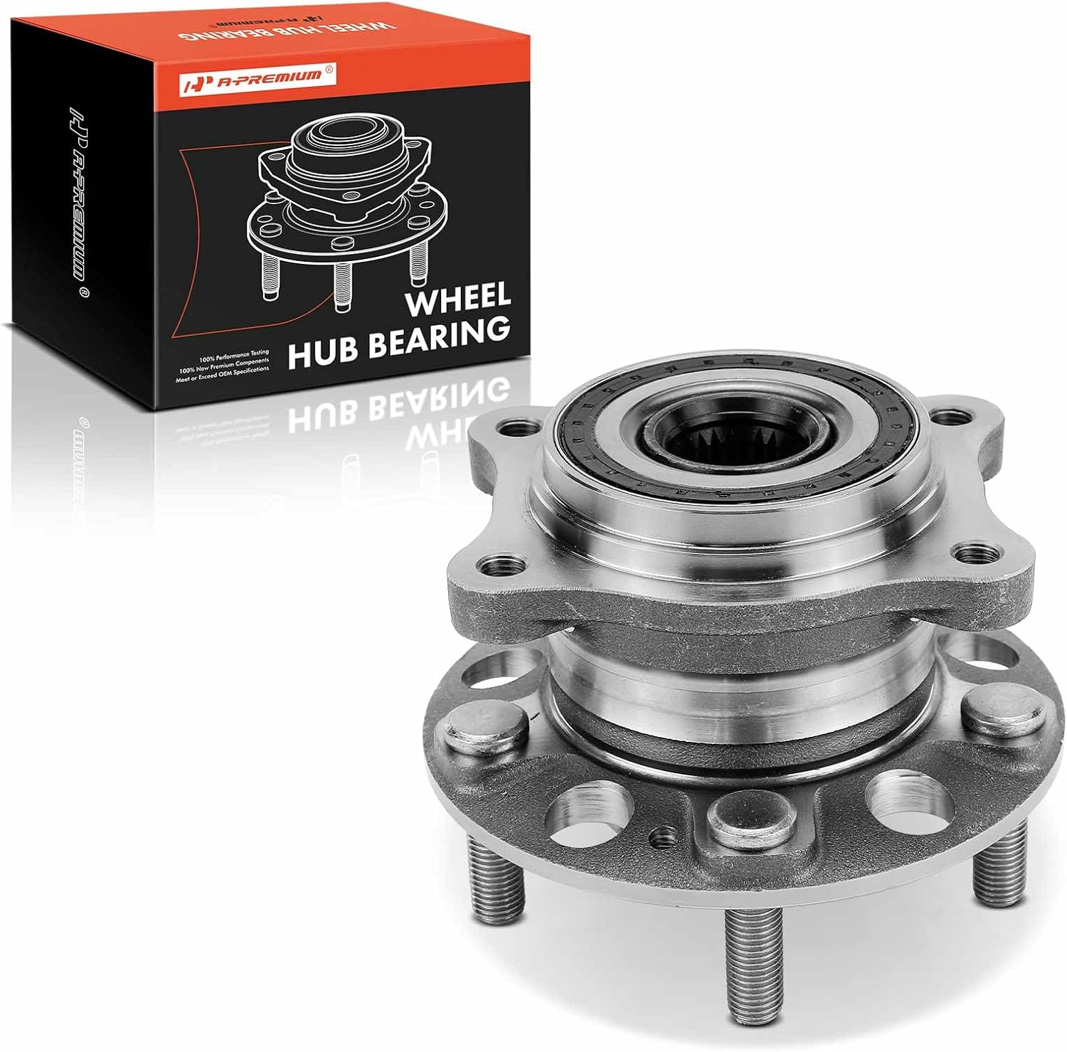 A-Premium Rear Wheel Bearing and Hub Assembly with 5-Lug Compatible with Kia Sportage 2016-2021 & Hyundai Tucson 2016-2021, AWD Only