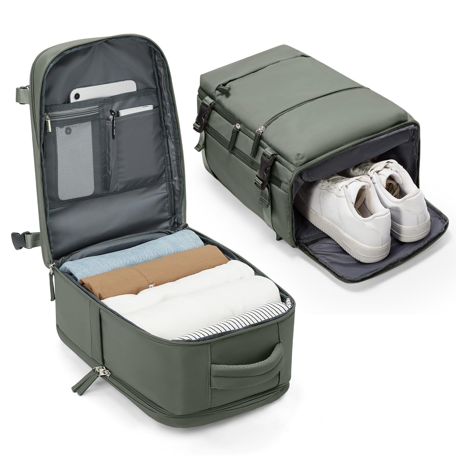 BJLFS Zaino Ryanair 40x30x20 Donna Zaino da Viaggio Aereo Bagaglio a Mano 40x30x20 Ryanair Borse da Cabina per Wizzair Zaini Casual Impermeabile Adatto per Portatile da 14 Pollici
