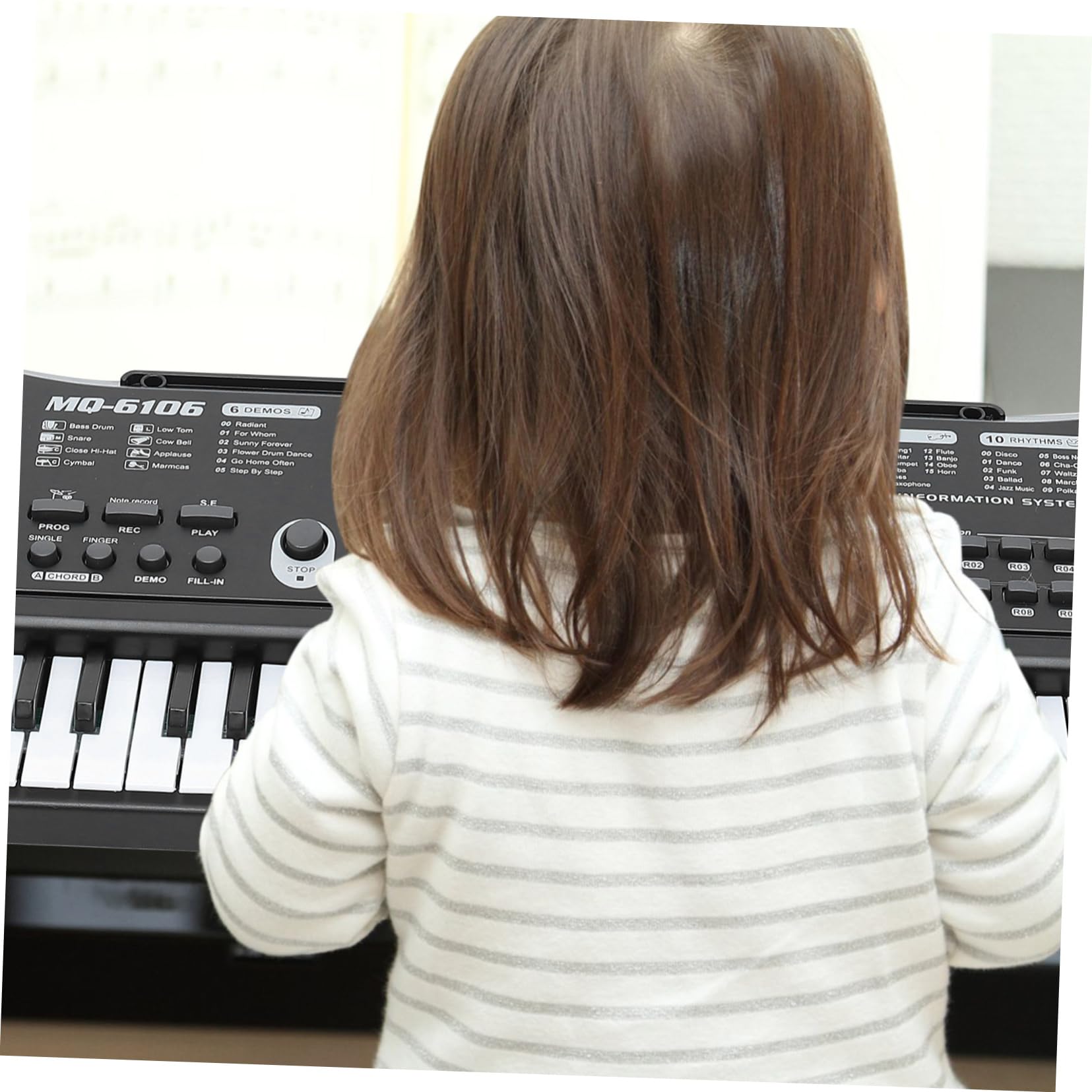 Pianola Nero 61 Educativa Elettronica Tasti per Ragazzo, Ragazza