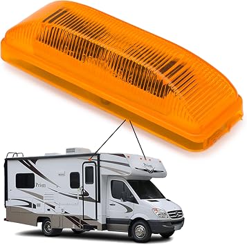 Lumitronics RV Model 19 Thin Line Sealed LED Marker Clearance Light (Amber)