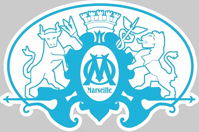 Autocollant Blason Marseille 15x10cm - Stickers OM Design Français
