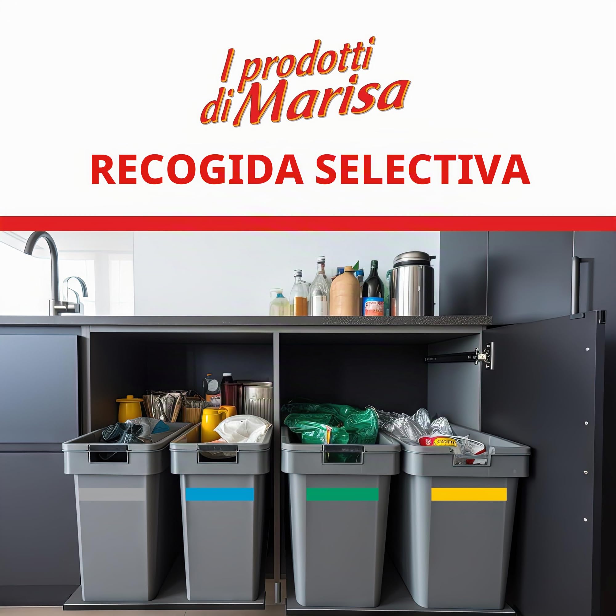 CSC - Bolsas de basura de 40 l con asa, 360 unidades, 55 x 65 cm, para cubos de basura de cocina, bolsas de basura para recogida separada, resistentes a desgarros y a prueba de líquidos, 24 rollos