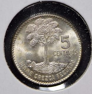Collectible Coin Guatemala 1960 5 Centavos Quetzal animal 291888