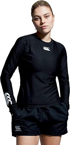 Canterbury Thermoreg Top de Manga Larga, Mujer, Negro, 2XL