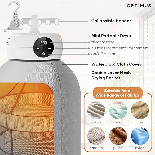 Miniatura 4 de Secadora de ropa portátil inteligente  Mini secadora para hotel, apartamento, RV, viajes, mini secadora premium para ropa ligera, ropa interior,