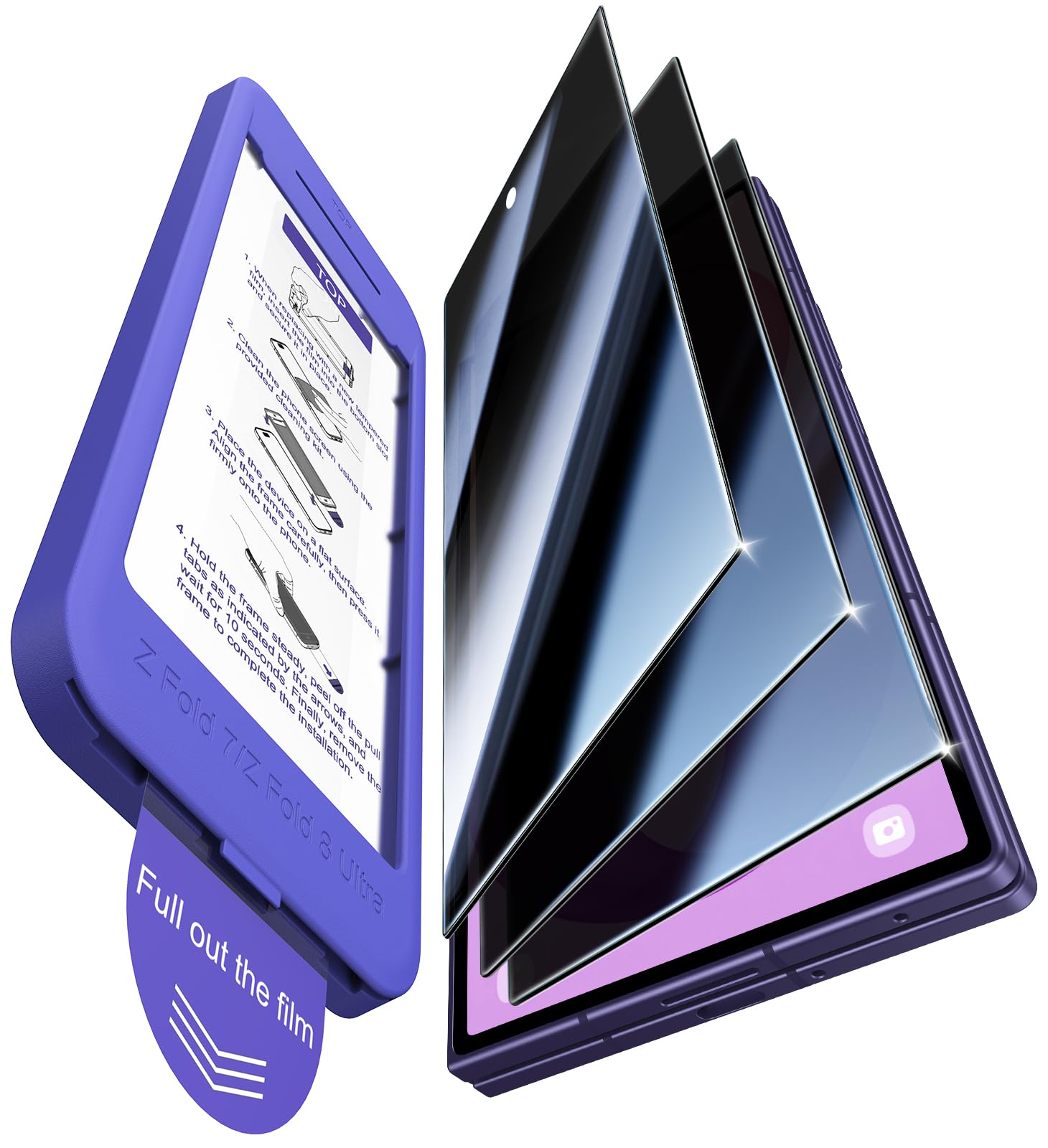 Photo 1 of SSLOTSCASE Privacy Screen Protector for Samsung Galaxy Z Fold 8 Ultra