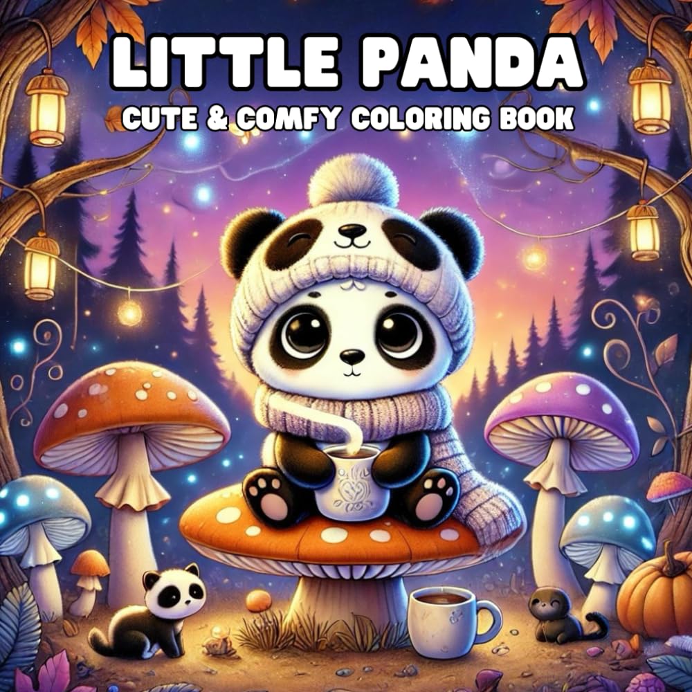 Little Panda: Cute & Comfy Coloring Book – A Relaxing Escape into a Cozy World! (Little Animals Coloring)