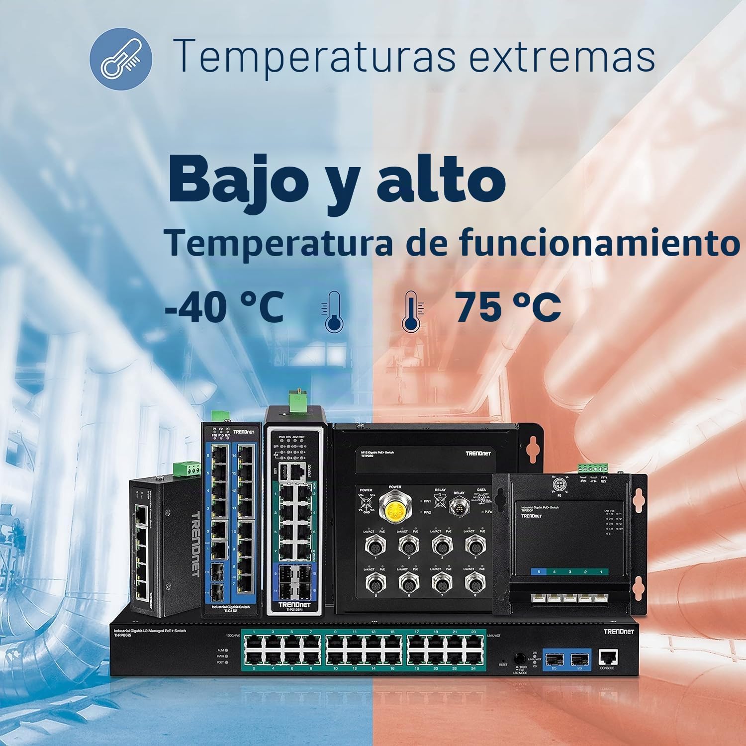 TRENDnet, TI-PE80, Switch Industrial DIN-Rail PoE+ Fast Ethernet de 8 Puertos, conmutador de Red no administrado IP30, presupuesto de Potencia PoE de 200 W | Sin administrar, 8 puertos Fast Ethernet PoE+, carcasa con clasificación IP50, cumple con NDAA TA