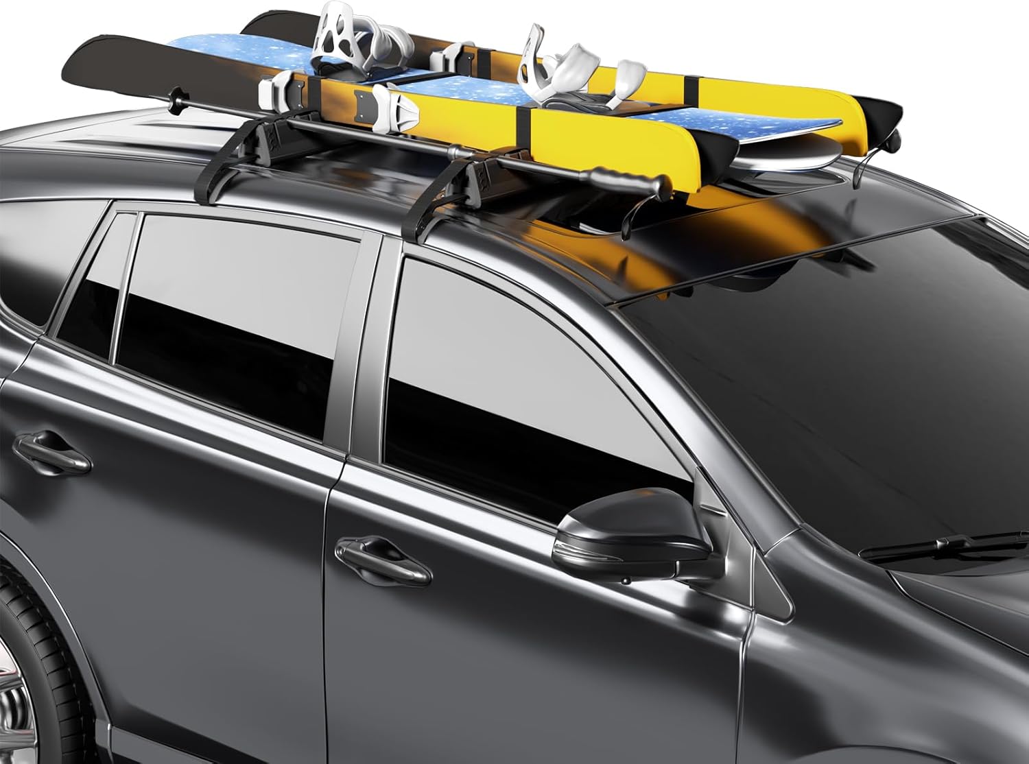 BougeRV Universal Soft Roof Rack Pads for Ski Snowboard Kayak Surfboard SUP Canoe