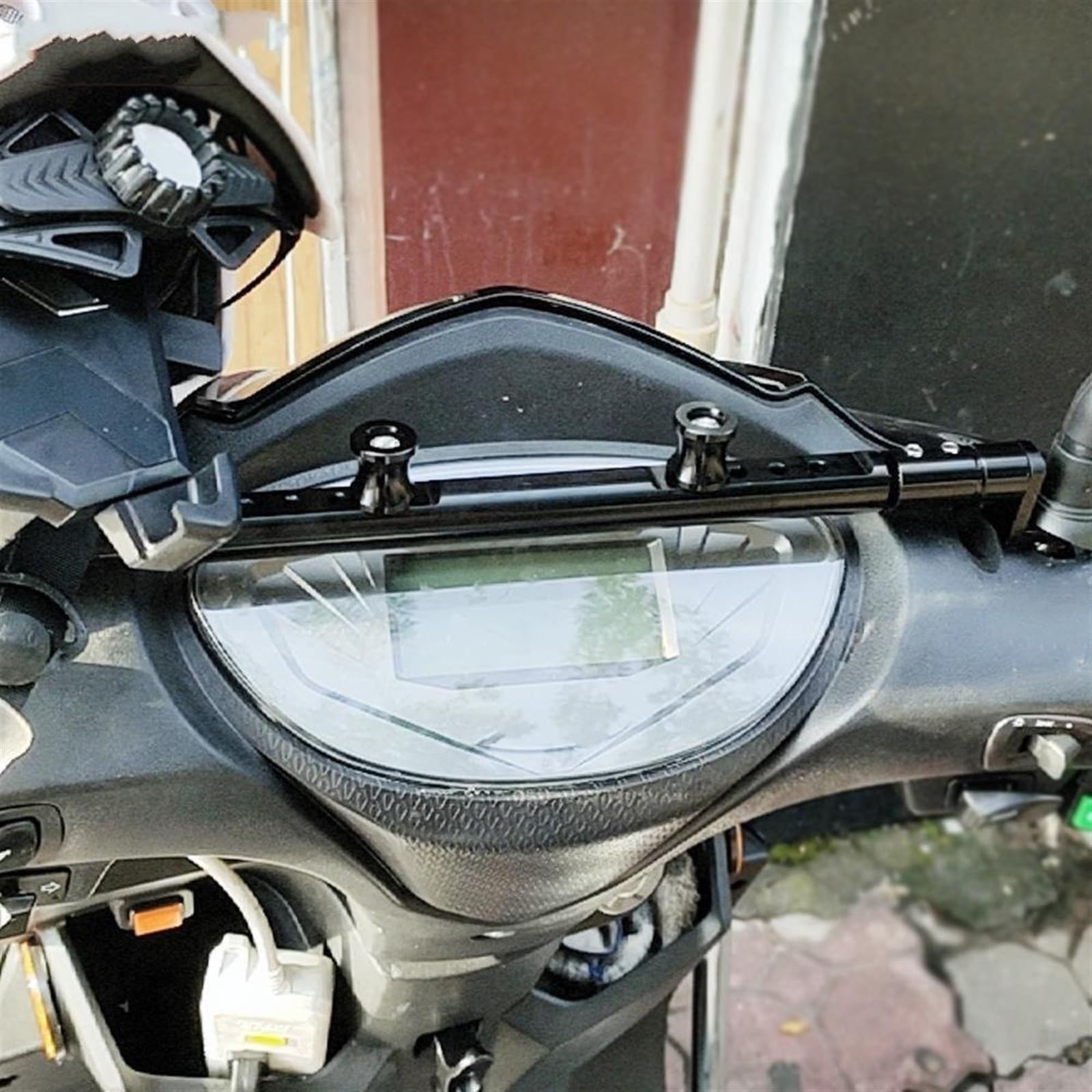 Dla Honda XADV 750 X-ADV XADV750 X-ADV750 Kierownica Motocykla Balans Bar Poprzeczka Uchwyt Na Telefon GPS (Kolor : Red logo, Rozmiar : 1)