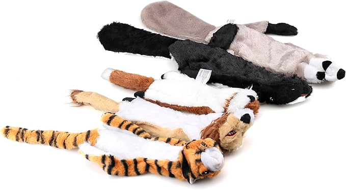 Pack de 5 Juguetes para Perros de Peluche con Doble Chirriador miniatura 2