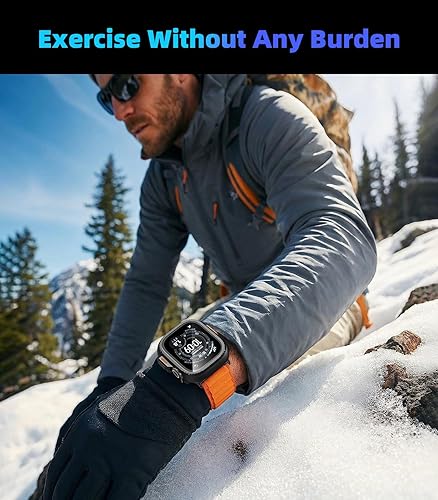 Miniatura 7 de MoKo Funda protectora para Apple Watch Ultra 3/2/1 de 1.929 in, con protector de pantalla de vidrio templado y cubierta trasera de protección