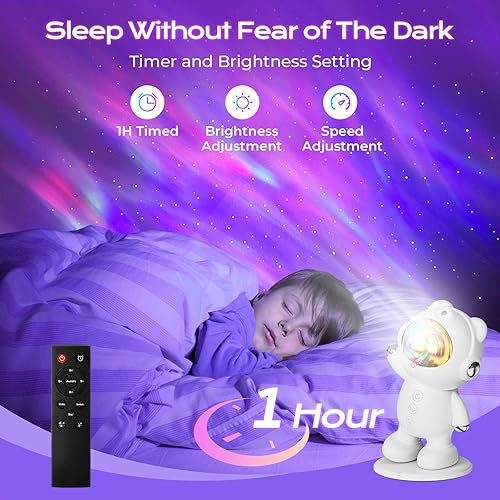 Miniatura 4 de FULEN Proyector de galaxia para dormitorio, proyector de estrellas, bonita luz nocturna para niños, luz de techo Aurora decoración estética,