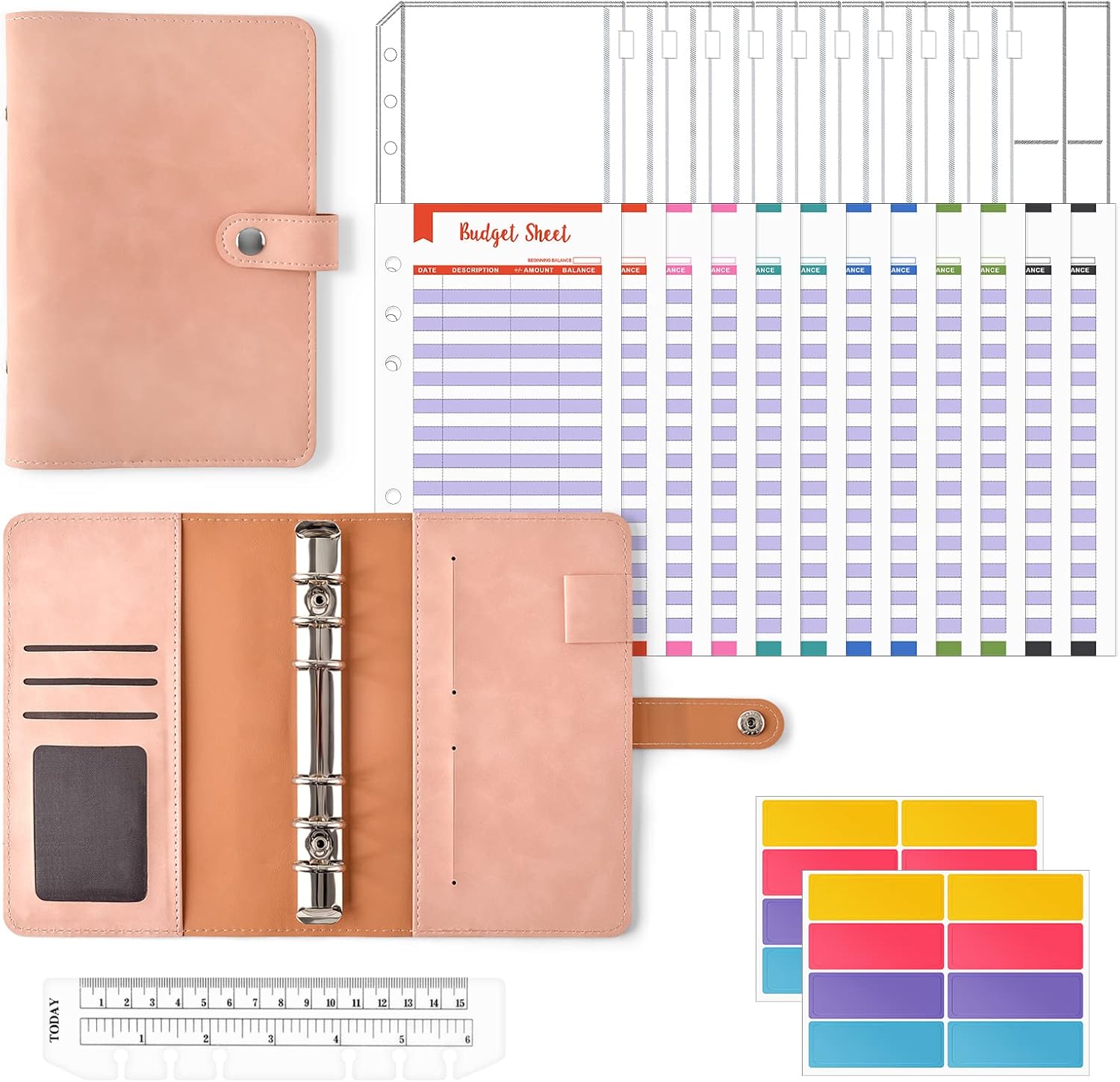 Organizzatore Budget Con Buste A Cerniera - Raccoglitore A6 Per Risparmio | Portafoglio Budget - Foto 6