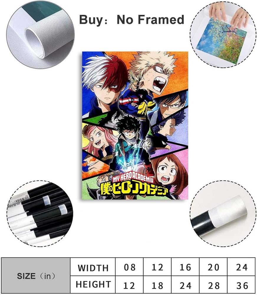 Amazon.co.jp: 僕のヒーローアカデミアポスター、アニメキャラクター