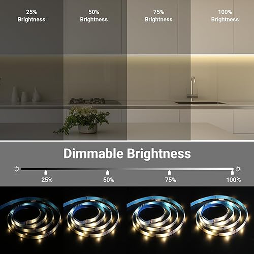 Miniatura 4 de Tira de luces LED alimentadas por pilas con control remoto, 8 modos, regulable, temporizador, autoadhesiva, cortable, tira de luces LED impermeables