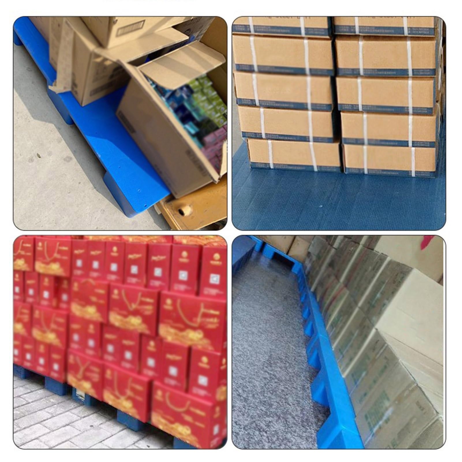 Pallet in plastica resistente, scaffale impermeabile per deposito per magazzini, piattaforma per spedizioni industriali (grigio, 1 pezzo, 59,9 x 50 x 11,9 cm), resistente all'usura, ideale per garage