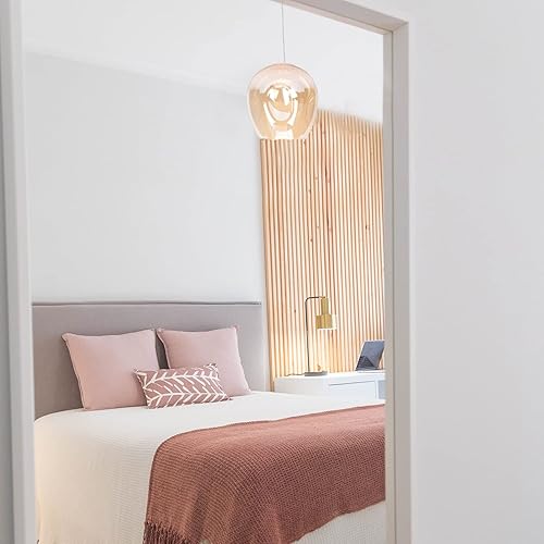 Miniatura 4 de Lámpara de globo de vidrio para decoración del hogar, pantalla de vidrio transparente, reemplazo moderno ámbar Ljght cubierta accesorios para