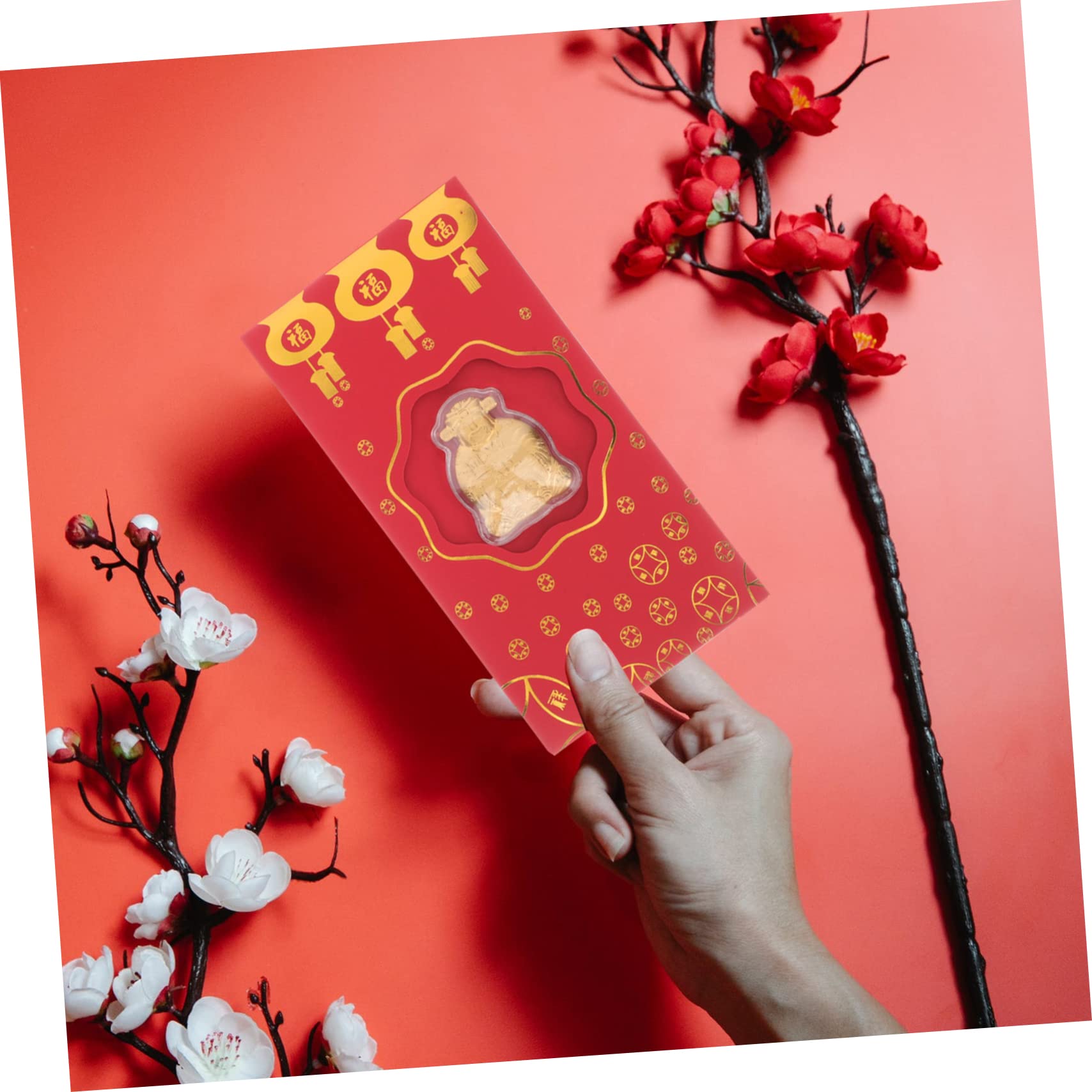 SEWACC 30 Piezas Sobre rojo del de la riqueza paquetes de dinero año nuevo rojo sobres decorativos sobres festivos rojos tradicionales Paquetes rojos del año 2023 hoja de oro