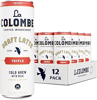 Coffee, Triple Draft Latte, 11 fl oz Cans (Pack of 12), Coffeehouse Quality Cold Brew, Specialty Grade Coffee Beans, Ready-to-Drink On-the-Go