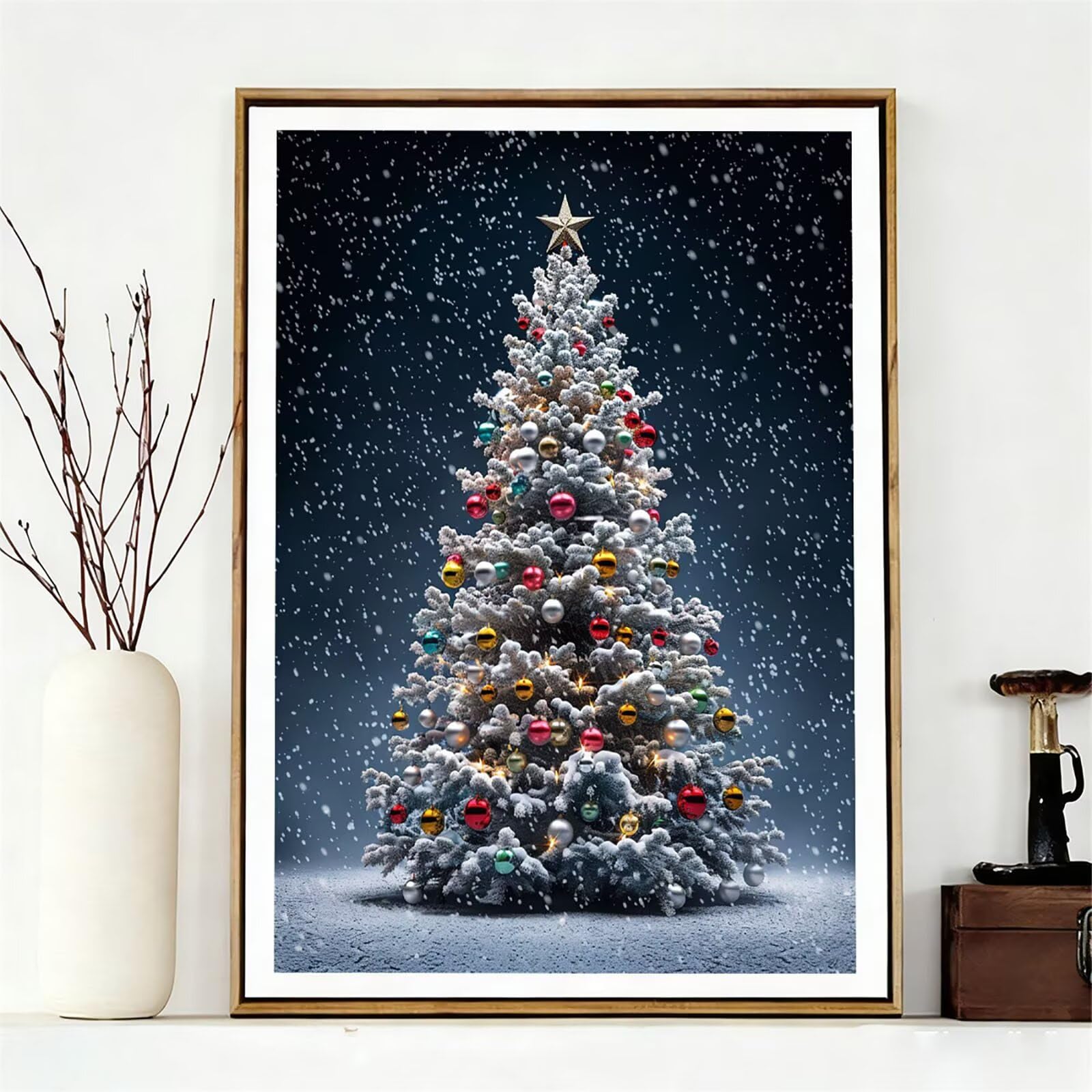Zestawy artystyczne z motywem choinki, diamentów, 5D, gwiaździste niebo, klejnot, sztuka, rękodzieło, DIY, pełne wiercenie, kryształowe obrazy, 80 x 100 cm, diamentowy haft do domu, dekoracja ścienna