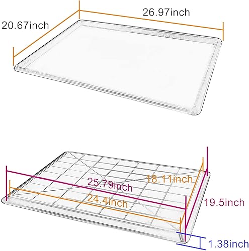 Miniatura 12 de 1 pieza de repuesto de 29.1 x 19.5 pulgadas para jaula de perro, bandeja inferior de plástico multiusos para botas, bandeja para zapatos