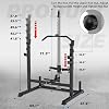 Estación de Potencia con Sistema de Polea para Jalón al Pecho, Sentadillera Multifuncional Ajustable, Jaula de Potencia con Ganchos en J para Gimnasio en Casa 3