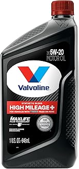 Valvoline High Mileage 150K with Maxlife Plus Technology 5W-20 Motor Oil 1 Quart