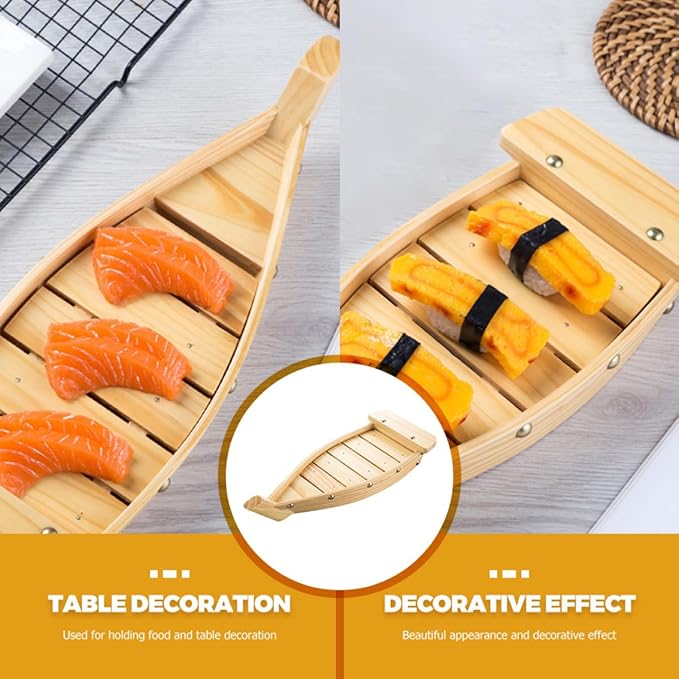 Bandeja de Madera para Servir Sushi 37cm miniatura 5