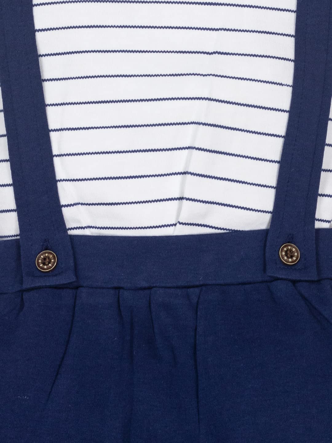 BABY GO Designer Half Sleeve Dungaree for Baby Boys (6-12M, NAVY2) 4
