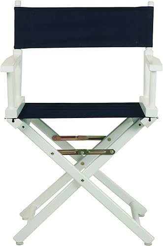 Miniatura 332 de Silla de Director de 18" Marco Blanco Lona Rosa