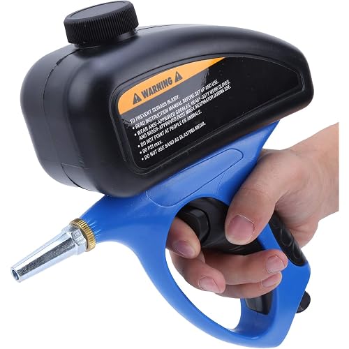 Garosa Sand Blaster Gun Kit Hand Held Sand Blasting Spray Gun Portable Small Nozzle Pneumatic Sandblasting Gun Glass Sandblasting Power Sand Blasters