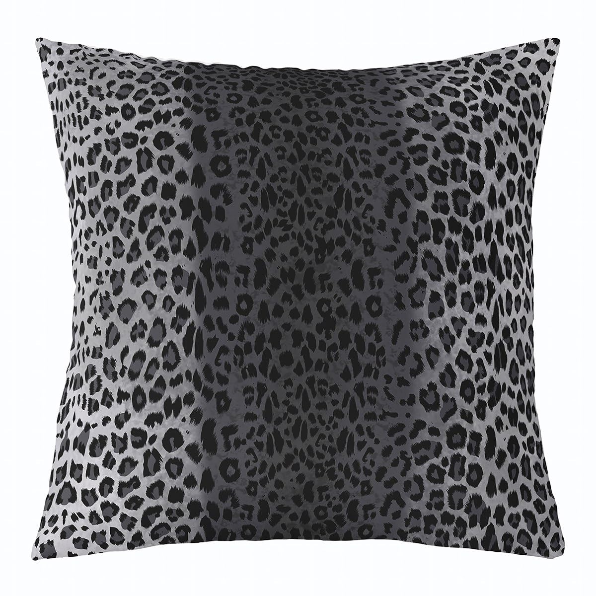 Manfei African Cheetah Skin Pillow Covers Retro Black Grey Leopard Print Reversible Throw Pillow Covers,Jungle Adventure Wildlife Animals Square Cushion Covers Set for Living Room, 1 Pack 18"x18"