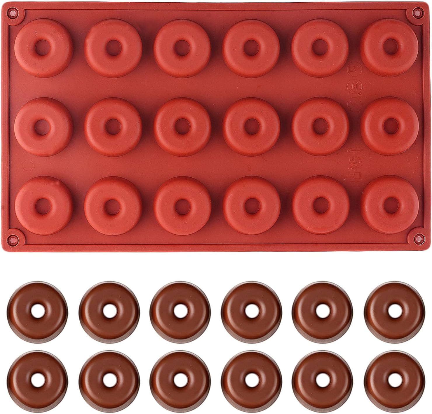 18 Cavity Mini Donut Silicone Candy Molds