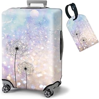 Luggage Covers for Suitcase TSA Approved,Elastic Washable Suitcase Cover Protector, Dandelion Florals Luggage Cover Sleeve Wrap for 22/23/24/25 Inches Suitcase (M) Travel Accessories
