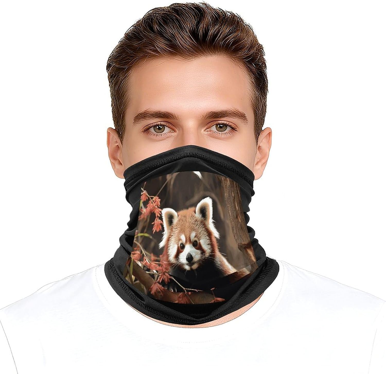 Red Pandas Face Mask for Men Women,Neck Gaiter Sunscreen Breathable,Face Cover for Skiing Fishing Hiking Cycling