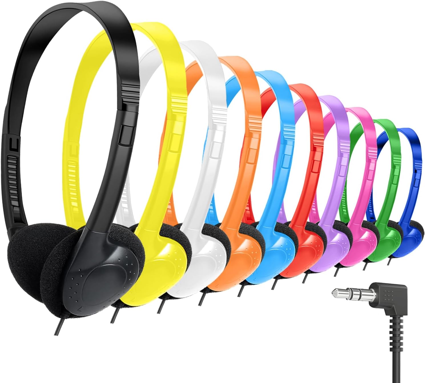 Kids Headphones Bulk 10 Pack for School Classroom Student...