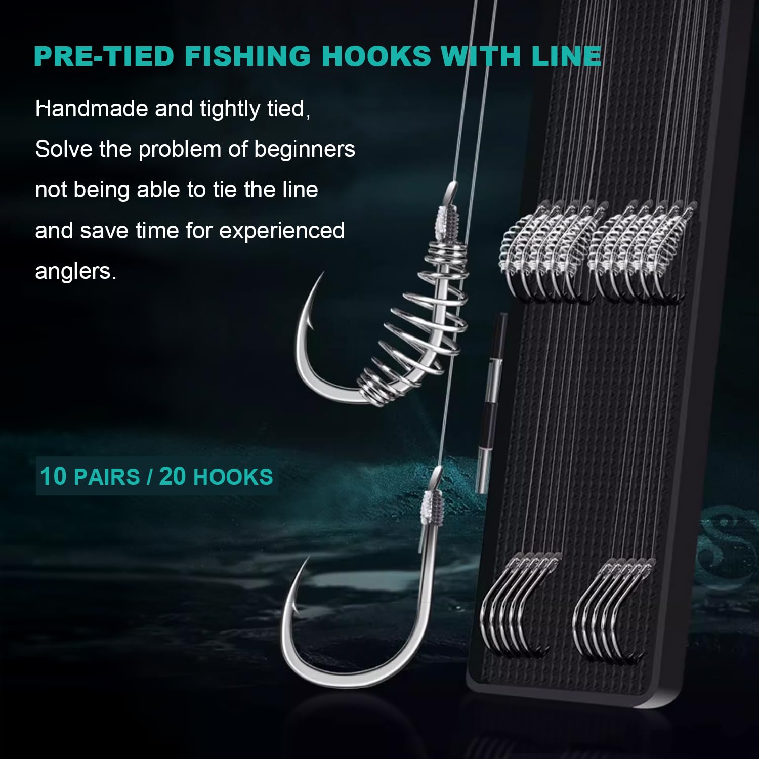 dough hook for fishing Gxamz Two Small with Line, Pre-Tied Spring Bait Hook on Leader Wire, Ready Fishing Hooks Rig 10PC (2# (10lb-24lb)) : Sports & Outdoors HeavyDuty Magma POW R GRIP Sharp cutting point to Name:Green Speck