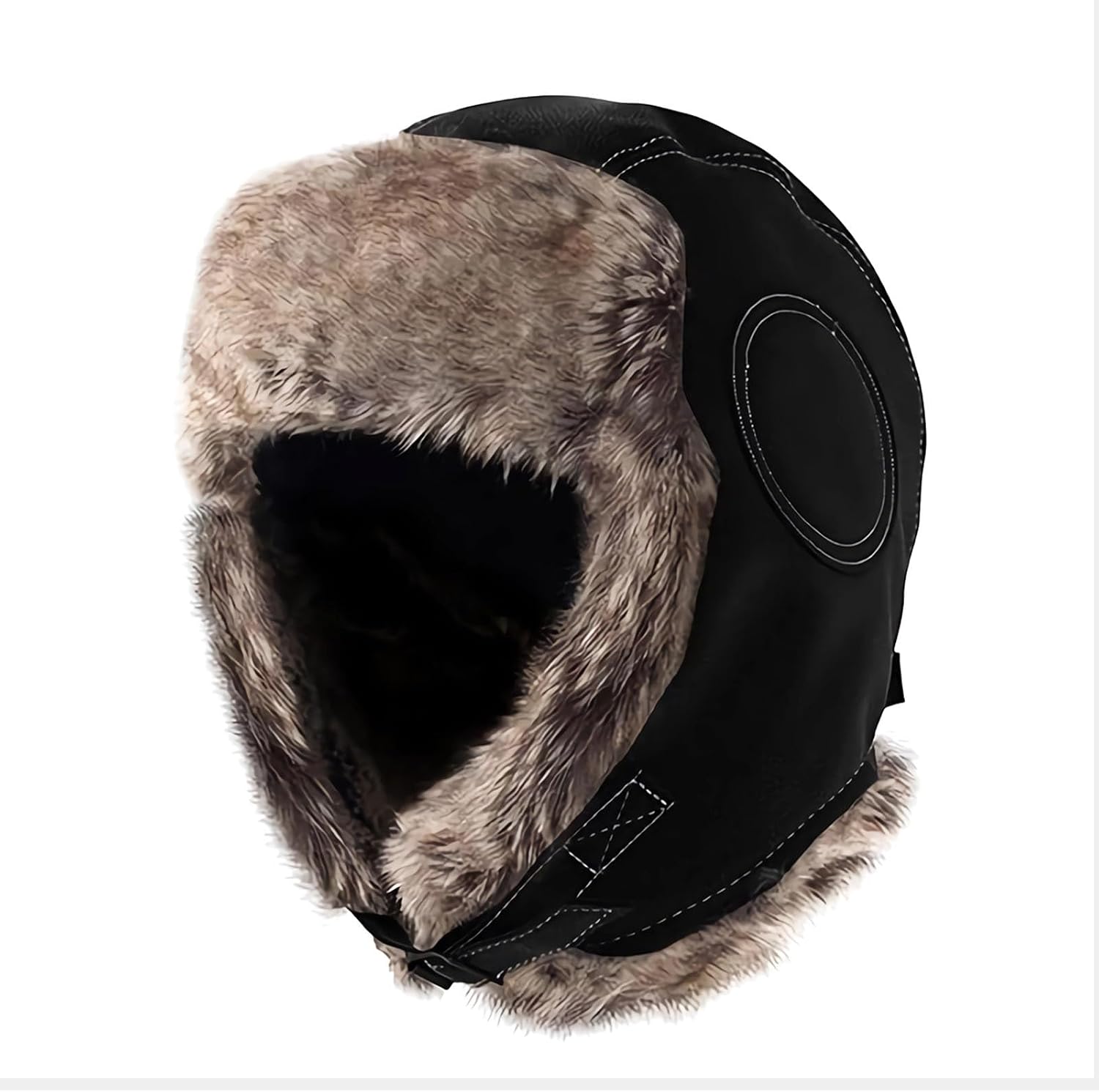 Faux Fur Trapper Hat for Men Women, Warm Ear Flaps Winter Hat, Plush Cap for Hunting Skiing Outdoor Activities