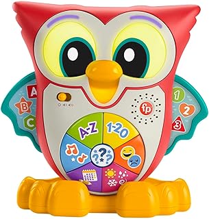 Fisher-Price Jouet Linkimals Élisabeth la Chouette Interactive, Jouet 18 Mois Fille et Garçon|Robot D'éveil 4 en 1 avec Lumières Multicolores, Chansons, Phrases et Mélodies | Version Française HJM69