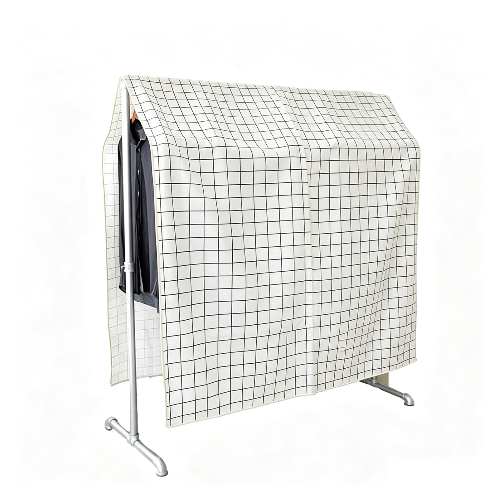 Fundas Ropa Armario Colgar de Algodón Bolsas Ropa | Armario Cobertura Total con Cremallera Diseño Ensanchado para Abrigos Chaquetas(White,150*134cm/59*53in)