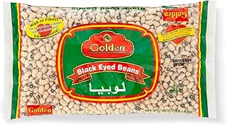 Golden Black Eyed Beans | 1 lb (16 oz) Packet | Premium Dry Legumes | Authentic Southern & Mediterranean Cooking Ingredient | Perfect for Soups, Stews, Salads & Hoppin’ John