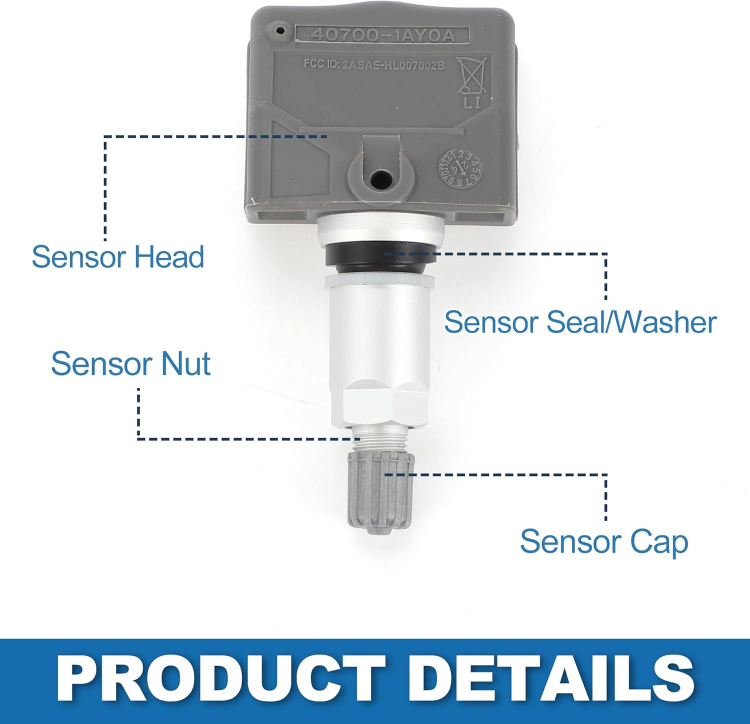 4Pcs Tire Pressure Sensor No.4L2Z1A150BA Tire Pressure Monitoring Sensor for Ford Explorer 2002-2005