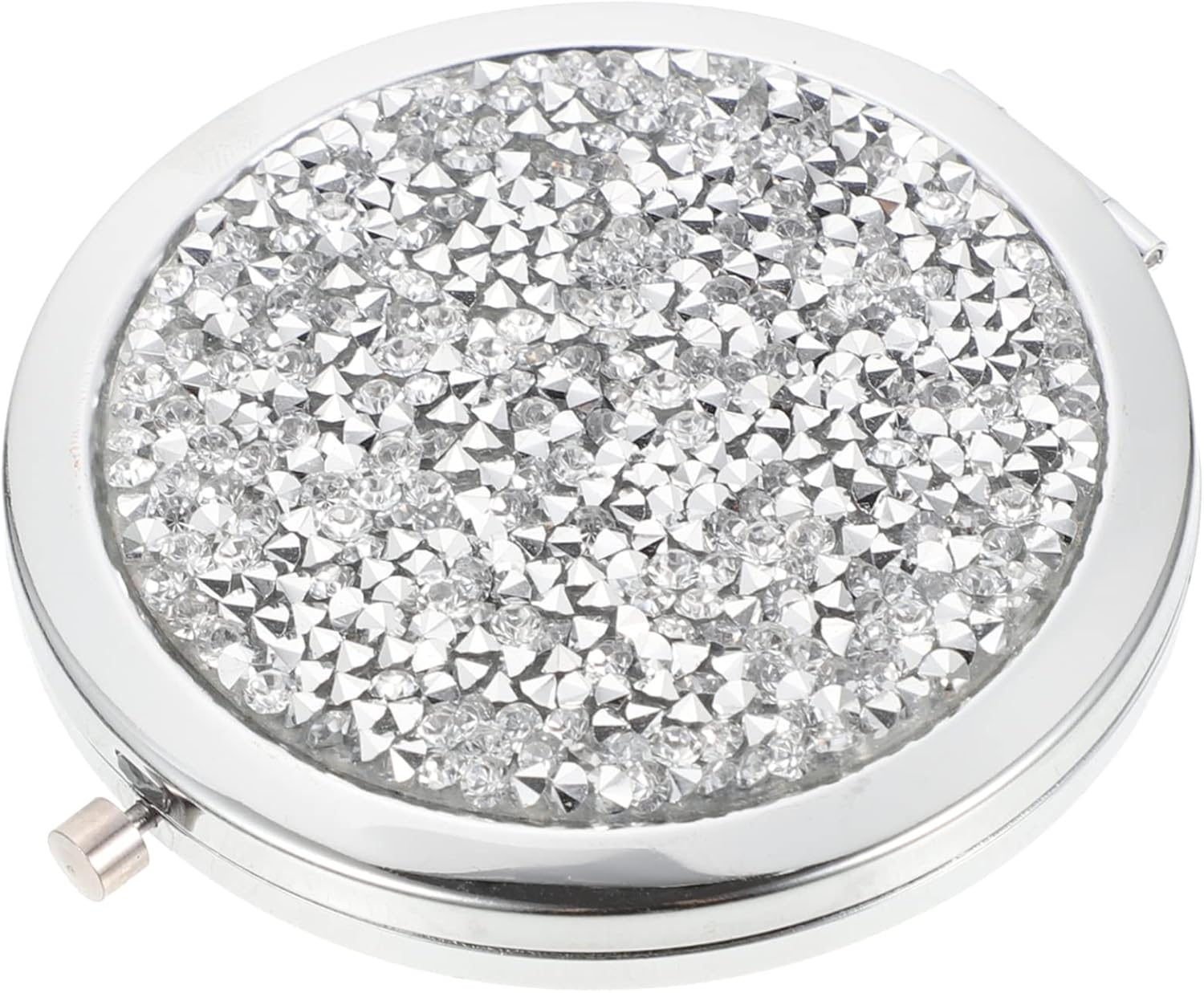 Ipetboom Double Sided Compact Mirror Small Round Pocket Makeup Mirror Portable Lightweight Mini Metal for Travel and Everyday Use